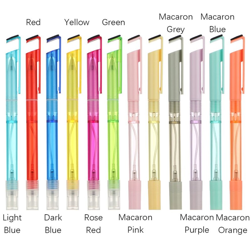 Creative Spray Gel Pen Химикалка Мини многократна преносима пластмасова дезинфектант Бутилка за парфюм Канцеларски материали Инструмент за писане