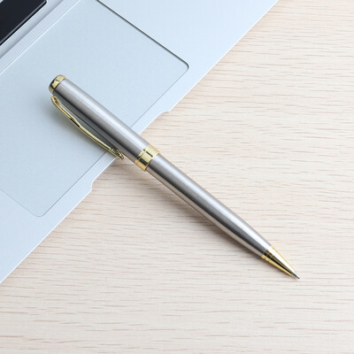 1 KOM Genkky metalne kemijske olovke od nehrđajućeg čelika Materia Rotirajuća kemijska olovka za školu Uredski poklon pribor za pisanje Plave olovke