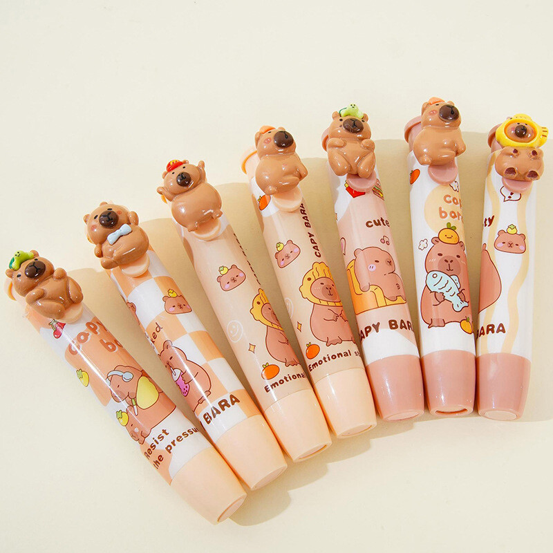 Armas ülestõstetav kapybara kustutuskumm, pehme puhas mehaaniline kustutuskumm Õpilase kirjatarbed Pressitav pliiats kustutuskumm Kontoritarbed kingitused