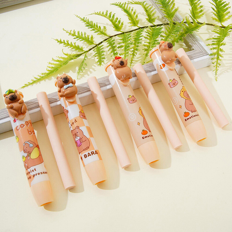 Armas ülestõstetav kapybara kustutuskumm, pehme puhas mehaaniline kustutuskumm Õpilase kirjatarbed Pressitav pliiats kustutuskumm Kontoritarbed kingitused