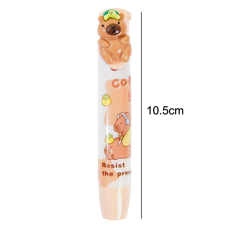 Armas ülestõstetav kapybara kustutuskumm, pehme puhas mehaaniline kustutuskumm Õpilase kirjatarbed Pressitav pliiats kustutuskumm Kontoritarbed kingitused