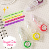 4/6 ролка Прозрачни цветни раздели Лента Записваеми раздели на файлове Флагове Цветни маркери за страници за четене на бележки Училищни офис консумативи