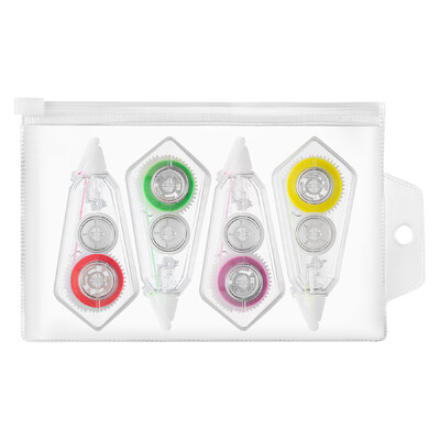 4/6 ролка Прозрачни цветни раздели Лента Записваеми раздели на файлове Флагове Цветни маркери за страници за четене на бележки Училищни офис консумативи