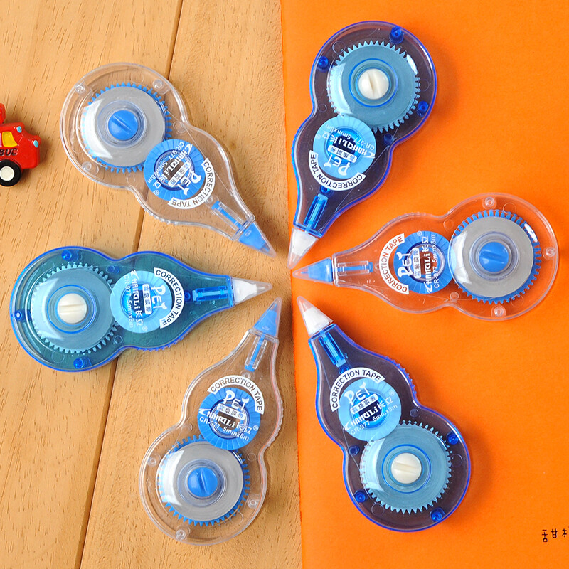 6 vnt. / rinkinys Paprastas korekcinis juostos volelis 8mx5mm balta lipdukų juostelė studentų klaidoms Trintukas juostelė Mokykliniai raštinės reikmenys