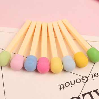 8 τεμ/σετ Kawaii Rubber Eraser Kid Gift Σχολικά είδη Γραφικής ύλης Mini Color matches Shape Rubber Pencil Eraser Student Award