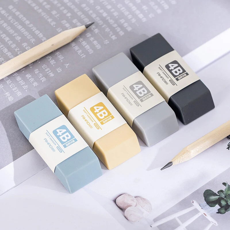 4 bucăți de șters Morandi Color 4B, cauciuc portabil pentru copii, cadou pentru studenți, articole de papetărie, premii, birou, școală, examen, corectare, rechizite de artă