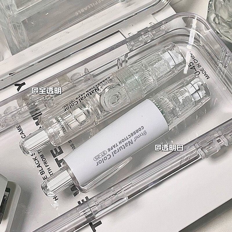 1 vnt Creative Didelės talpos skaidri korekcinė juosta, nešiojama keičiama šerdies korekcinė juosta Biuro reikmenys