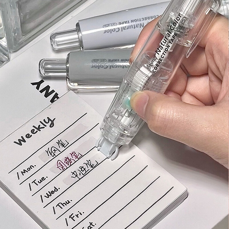 1 vnt Creative Didelės talpos skaidri korekcinė juosta, nešiojama keičiama šerdies korekcinė juosta Biuro reikmenys