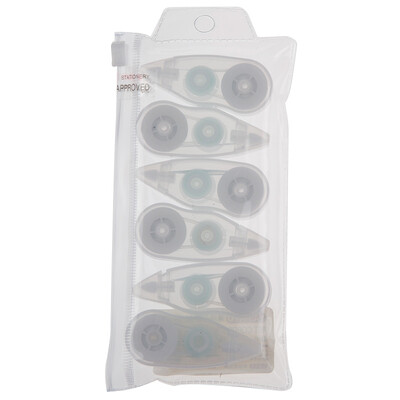 6tk/partii White Out Correction Tape Kirjatarbed Koolitarbed 8m Pikkus