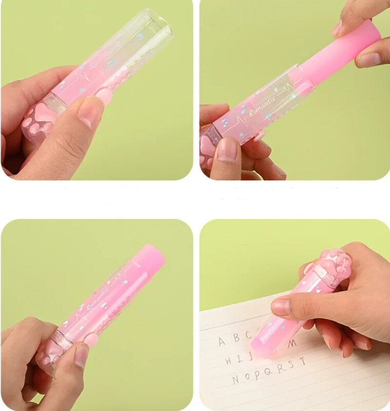 Gumă creion de culoare Jelly Gumă de gumă labe de pisică pentru școală Instrumente de scris Papetarie coreeană Cadouri pentru copii Rechizite de birou