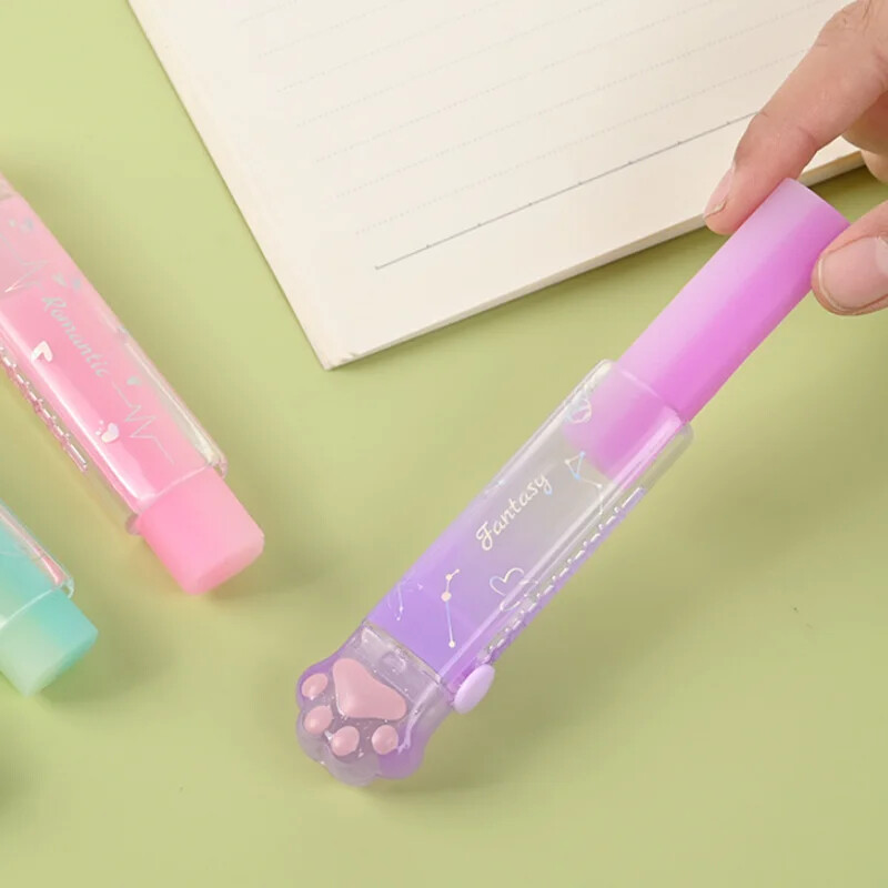 Gumă creion de culoare Jelly Gumă de gumă labe de pisică pentru școală Instrumente de scris Papetarie coreeană Cadouri pentru copii Rechizite de birou