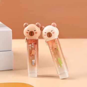 3 τεμ/παρτίδα Kawaii Capybara Cartoon Push-pull Design Γόμα για Pencil Cute Erasers Σχολικά είδη γραφείου Χαρτικά δώρου