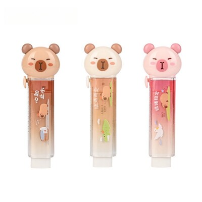 3 τεμ/παρτίδα Kawaii Capybara Cartoon Push-pull Design Γόμα για Pencil Cute Erasers Σχολικά είδη γραφείου Χαρτικά δώρου