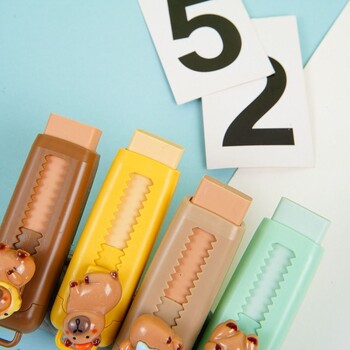 Νέα Push Pull Capybara Eraser Cute Soft 4B Mess Δωρεάν Σκίτσο Σταθερά σχολικά είδη