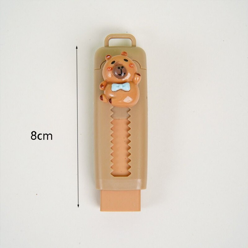 Uus Push Pull kapybara kustutuskumm, armas pehme 4B segaduseta sketch statsionaarsed õpilaste koolitarbed