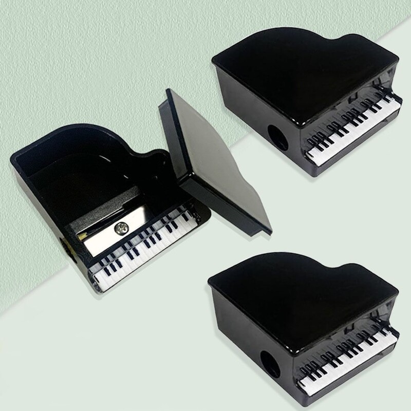 Ascuțitor de creioane în formă de pian, 4 buc., portabil pentru acasă, artiști, ingineri, papetărie muzicală pentru schiță, creioane, cadou, aprovizionare pentru studenți