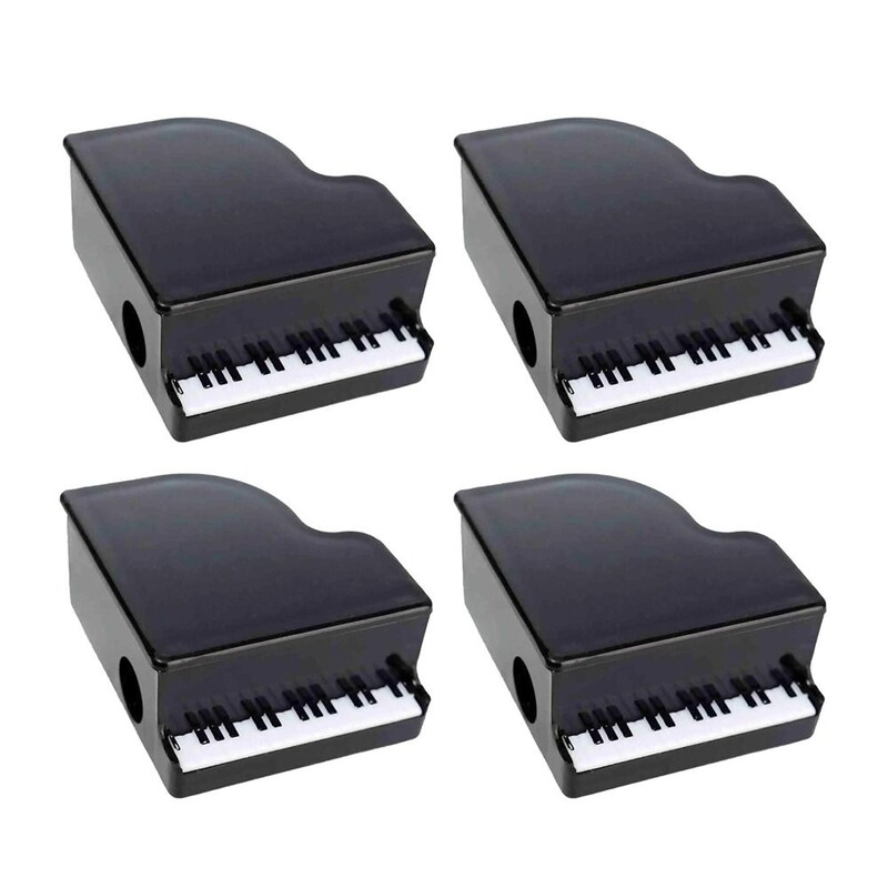 Ascuțitor de creioane în formă de pian, 4 buc., portabil pentru acasă, artiști, ingineri, papetărie muzicală pentru schiță, creioane, cadou, aprovizionare pentru studenți