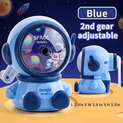 Astronaut Crtani učenici Pencil Hand Crank Ručno šiljilo Cartoon Pencil Cutter for SchoolStat