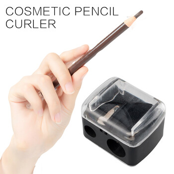 Double Holes Precision Lipstick Cosmetic Pencil Sharpener For Eyebrow Lip Liner Eyeliner Μολύβι για κορίτσια Σχολικά είδη