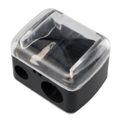 Ascuțitor de creion cosmetic cu găuri duble pentru ruj de precizie pentru creion de buze pentru sprâncene creion pentru ochi, cadou pentru fete, rechizite școlare