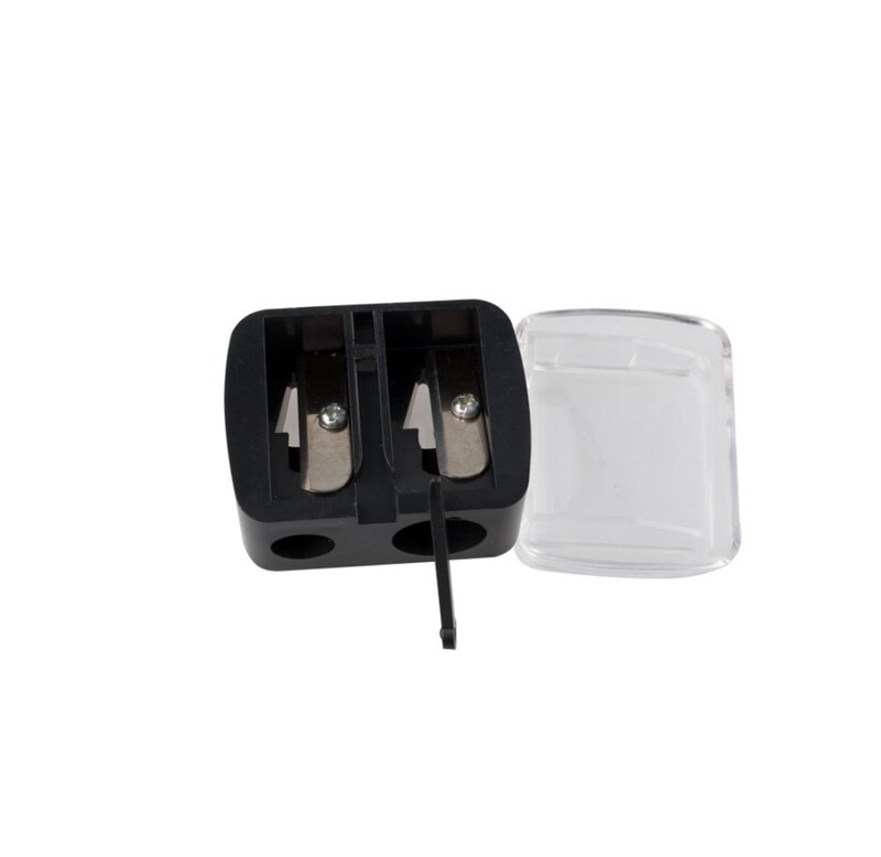 Ascuțitor de creion cosmetic cu găuri duble pentru ruj de precizie pentru creion de buze pentru sprâncene creion pentru ochi, cadou pentru fete, rechizite școlare