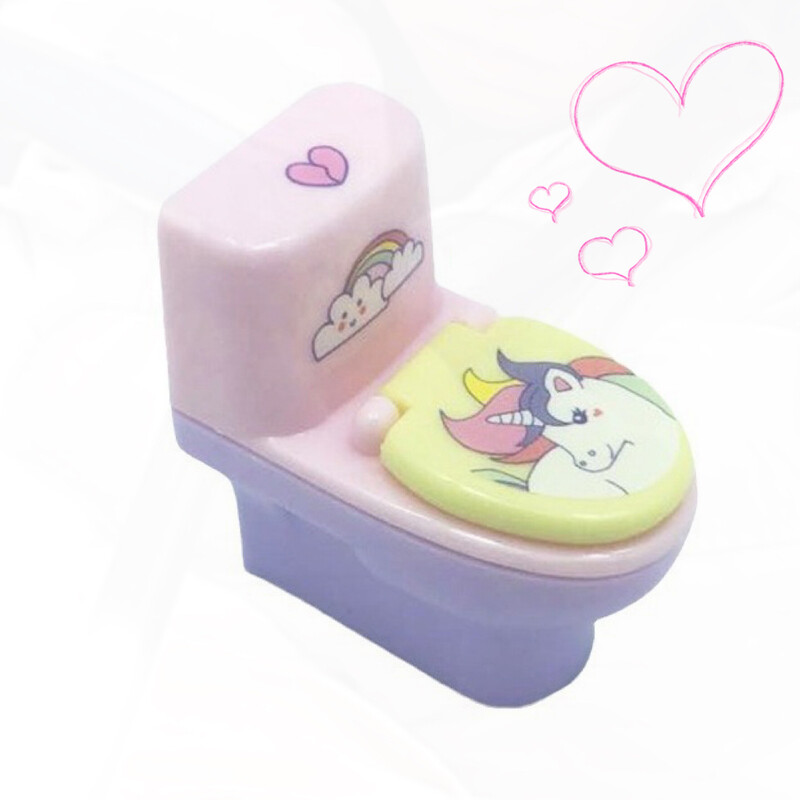 12 buc. Ascuțitoare de creioane de toaletă manuale creative cu radieră - Set cadou grozav pentru copii