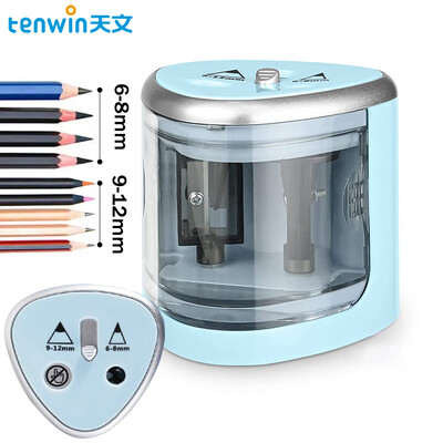 Tenwin Novo električno automatsko šiljilo s dvije rupe Prekidač Šiljilo za olovke Kućni ured Školski pribor Pribor za pisanje Art