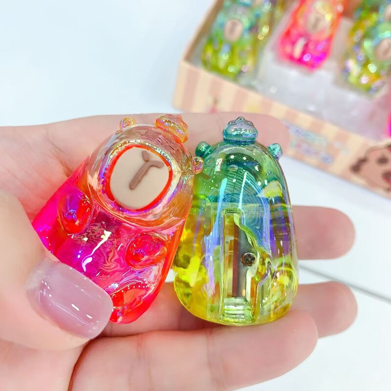 2бр./Партида Лазерна капибара Острилка за моливи Creative Cartoon Kawaii Канцеларски материали Офис Училищни пособия Корейски канцеларски материали Детски подарък