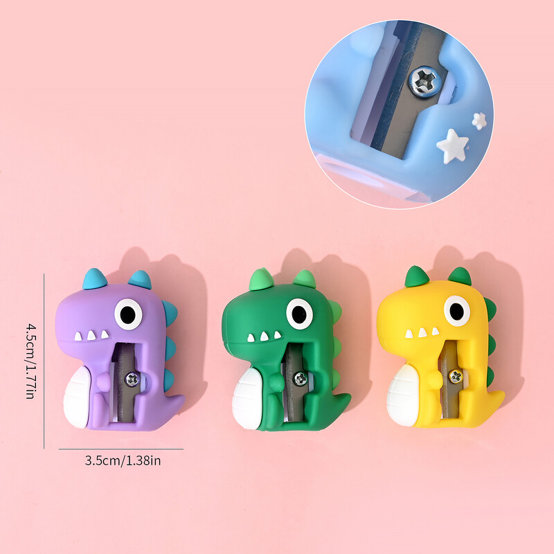 2/3 buc. Ascuțitor de creion cu unicorn drăguț, dinozaur, radieră gratuită Kawaii, urs iepure, tăietor de creion, instrumente de scris, rechizite școlare