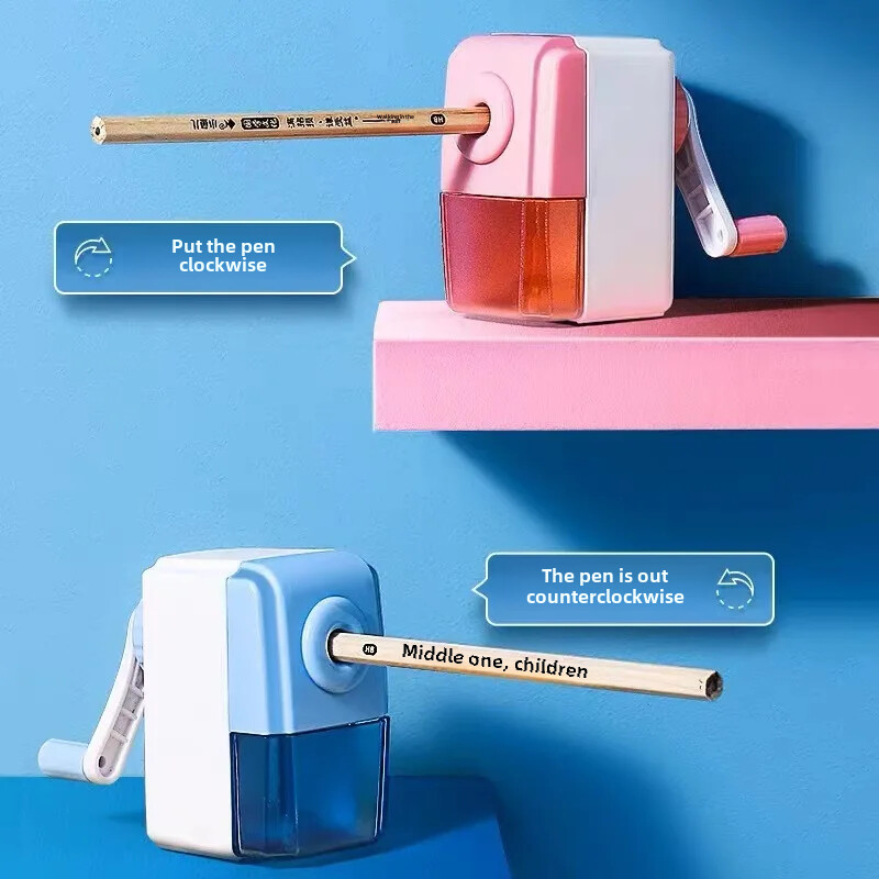 Ръчна острилка за моливи Студентска въртяща се пила Самобръсначка Детски канцеларски материали Училищни пособия Инструменти за изкуство Острилка за рисуване Нож