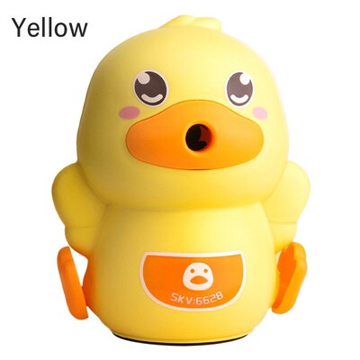 Карикатура на патица Ръчна острилка с колянова писалка Незалепваща олово Инструмент за заточване на моливи Автоматично влиза в оловните канцеларски материали Хубав подарък