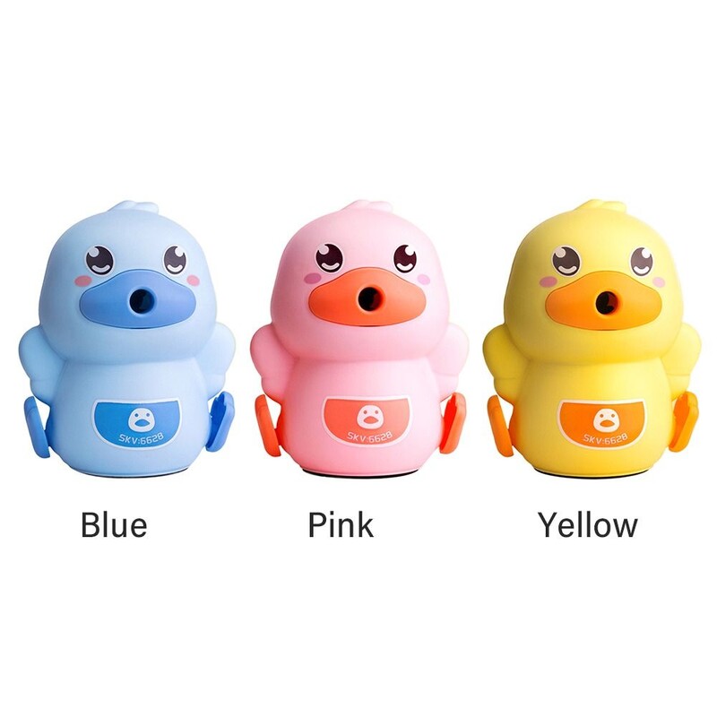 Карикатура на патица Ръчна острилка с колянова писалка Незалепваща олово Инструмент за заточване на моливи Автоматично влиза в оловните канцеларски материали Хубав подарък