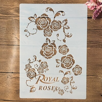 A4 29cm veľké kvety textúra DIY vrstvené šablóny nástenná maľba scrapbooking vyfarbovanie embossovanie album dekoratívna šablóna