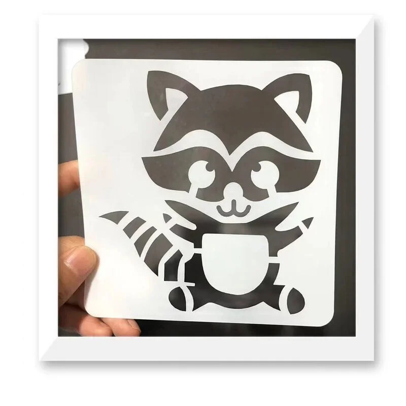 12 бр./компл. Деца Ученици Шаблон за рисуване Карикатура Животни Катерица Лъв Шаблони Шаблон за рисуване за Декор на албум с лексикон