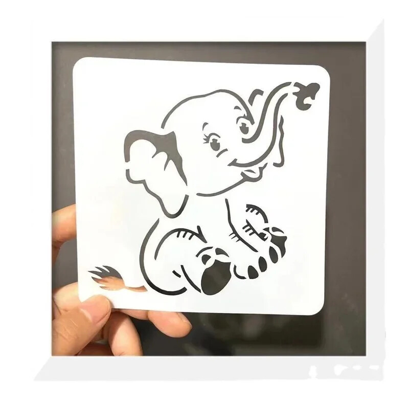 12 бр./компл. Деца Ученици Шаблон за рисуване Карикатура Животни Катерица Лъв Шаблони Шаблон за рисуване за Декор на албум с лексикон