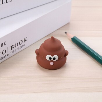 Εγχειρίδιο Creative Poo Shaped Pencil Sharpener Mini Cartoon Sharpener PVC Σχολικές προμήθειες Χαρτικά