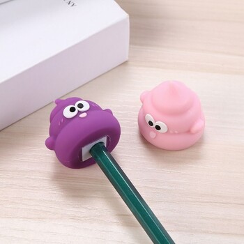 Εγχειρίδιο Creative Poo Shaped Pencil Sharpener Mini Cartoon Sharpener PVC Σχολικές προμήθειες Χαρτικά