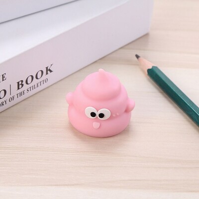 Kreativno šiljilo za olovke u obliku poo, ručno mini šiljilo sa crtanim filmovima, PVC školski pribor, pribor