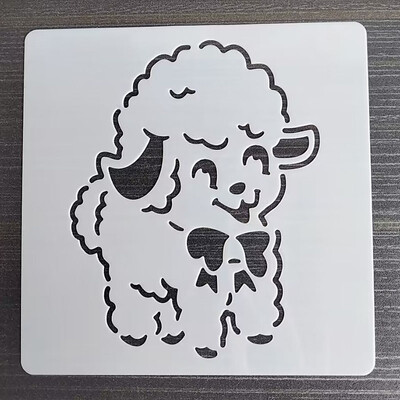 1 KOM 13*13 Cm Predložak lijepe sove DIY Šablone za slojeve Zidne slike Spomenar Bojanje Reljefni album Predložak ukrasne kartice