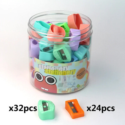 Uued 56 tk Student Office'i tarvikud armas mini macaron värvi plastikust väike pliiatsiteritaja 1804-229