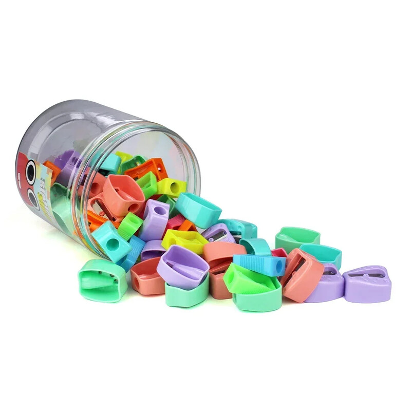 Uued 56 tk Student Office'i tarvikud armas mini macaron värvi plastikust väike pliiatsiteritaja 1804-229