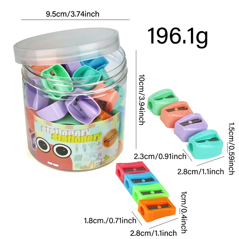 Uued 56 tk Student Office'i tarvikud armas mini macaron värvi plastikust väike pliiatsiteritaja 1804-229