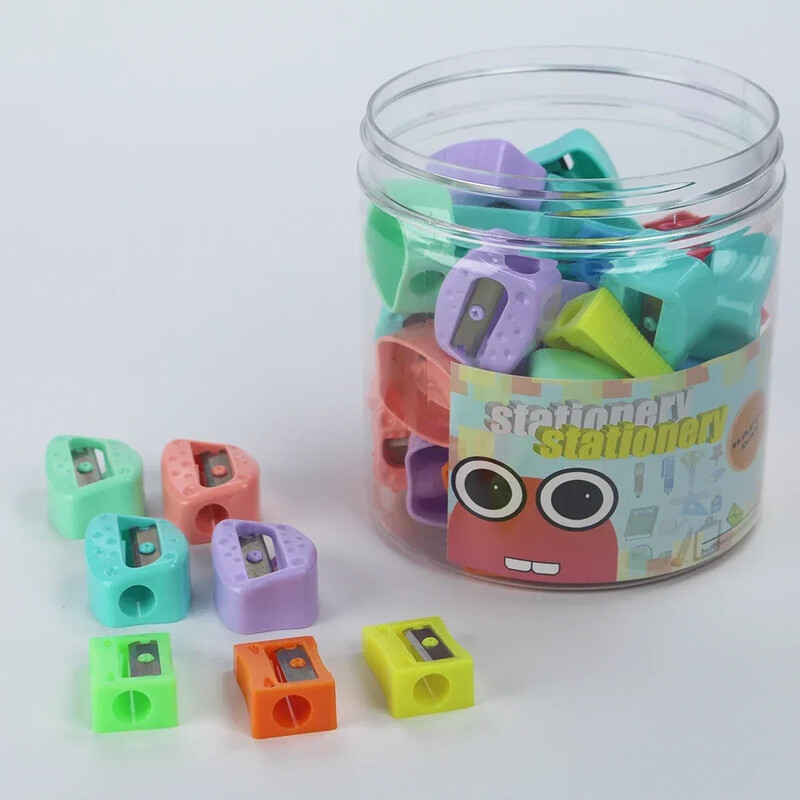 Uued 56 tk Student Office'i tarvikud armas mini macaron värvi plastikust väike pliiatsiteritaja 1804-229