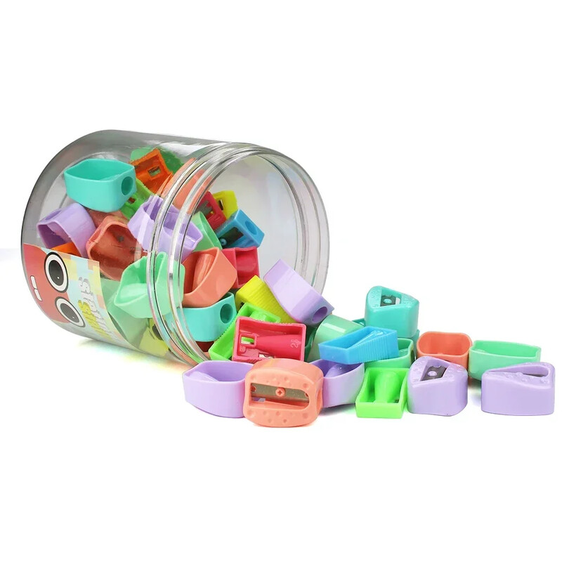 Uued 56 tk Student Office'i tarvikud armas mini macaron värvi plastikust väike pliiatsiteritaja 1804-229