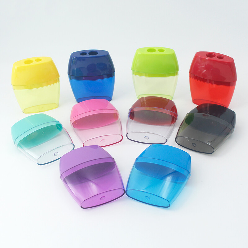 Šiljilo velikog kapaciteta s dvije rupe i spremnikom za strugotine, izdržljivo i jednostavno za korištenje, savršeno šiljilo za studente