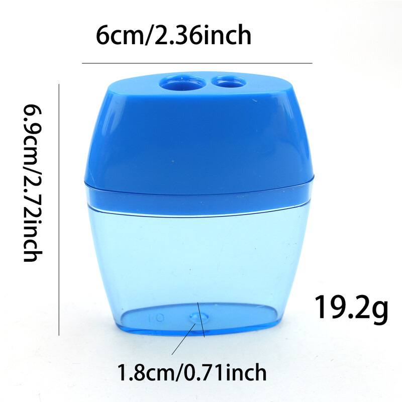 Šiljilo velikog kapaciteta s dvije rupe i spremnikom za strugotine, izdržljivo i jednostavno za korištenje, savršeno šiljilo za studente