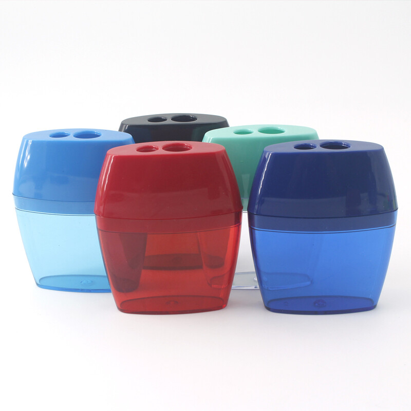 Šiljilo velikog kapaciteta s dvije rupe i spremnikom za strugotine, izdržljivo i jednostavno za korištenje, savršeno šiljilo za studente