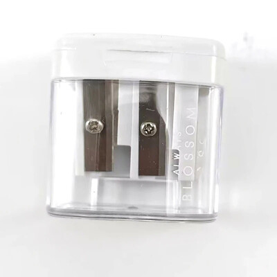 Ascuțitoare de creion din plastic cu găuri duble Mașină de tăiat creion standard de culoare bomboană 0576