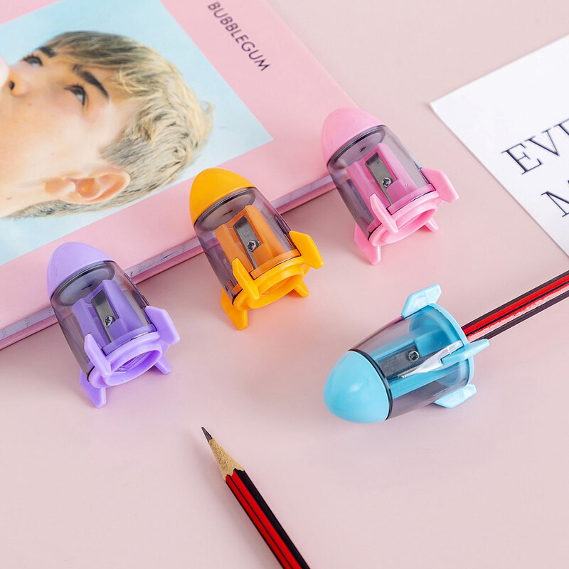 Ručno šiljilo s jednom rupom od 24 komada, uredsko ručno šiljilo za olovke, slatka šiljila, olovke u boji, svijetle plastične