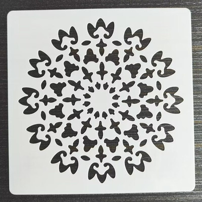 30*30cm Geometrijska Mandala DIY Šablone za slojeve Oslikavanje zidova Namještaj Spomenar Bojanje Album za utiskivanje Ukrasni predložak
